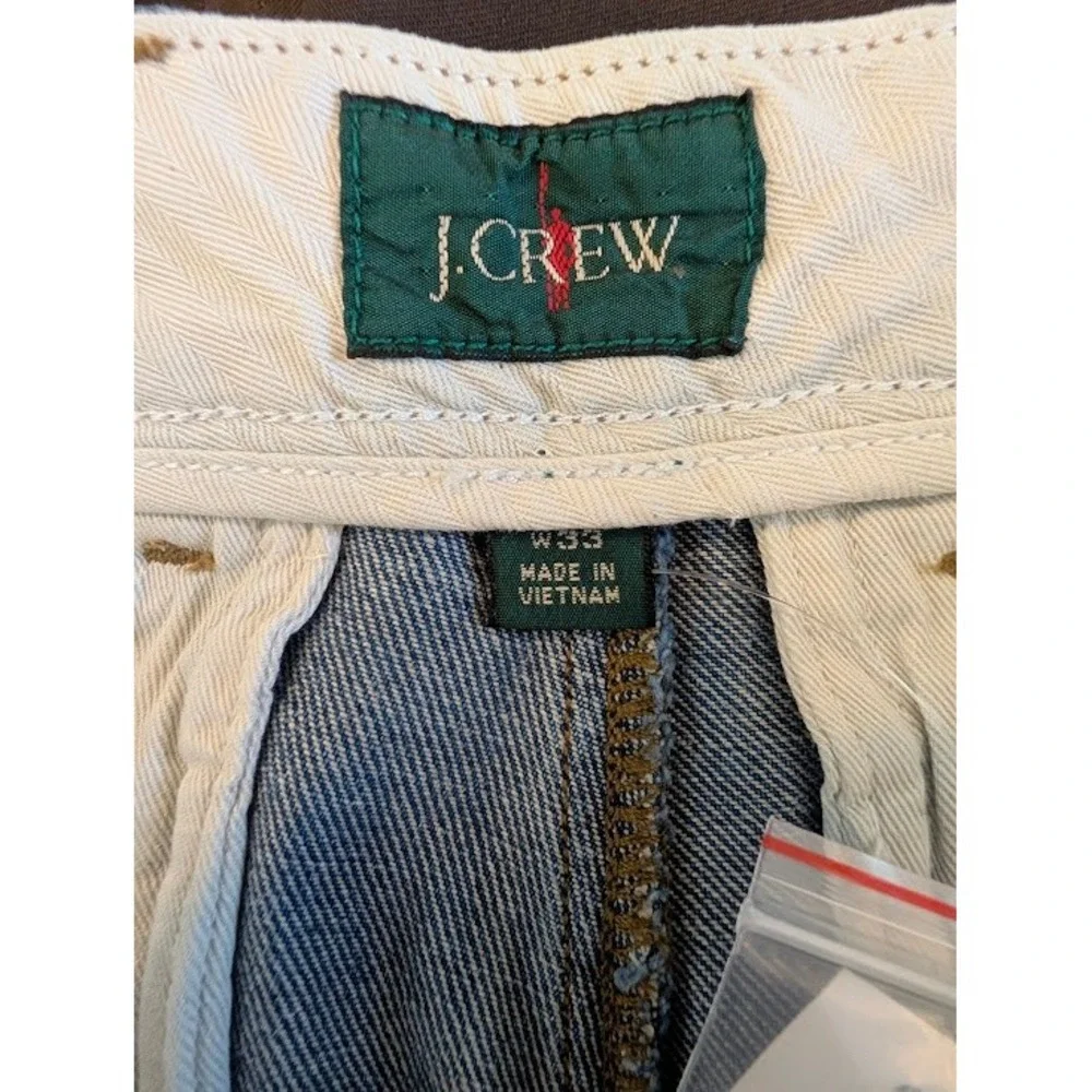 NWT‎ J. Crew Cotton/Linen Denim Shorts Mens 33 (FITS 35) Relaxed 8